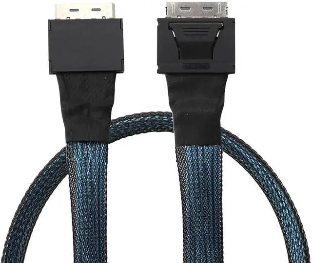 Alt view image 4 of 6 - PCIe OCuLink SFF8611 8i to SFF8611 8i HighSpeed Server Data Cable, 32AWG 24Gbps Internal Transmission Harness, 1M/39.37in