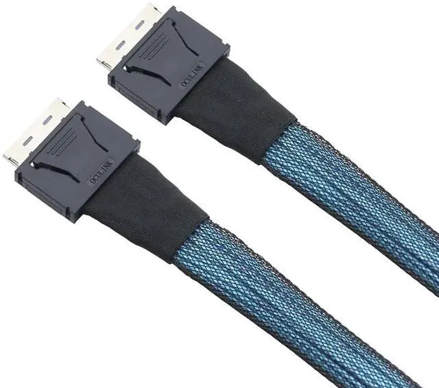 Alt view image 6 of 6 - PCIe OCuLink SFF8611 8i to SFF8611 8i HighSpeed Server Data Cable, 32AWG 24Gbps Internal Transmission Harness, 1M/39.37in