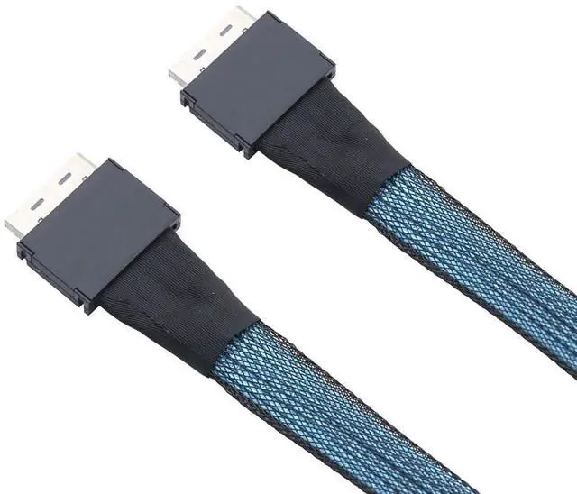Alt view image 5 of 6 - PCIe OCuLink SFF8611 8i to SFF8611 8i HighSpeed Server Data Cable, 32AWG 24Gbps Internal Transmission Harness, 1M/39.37in