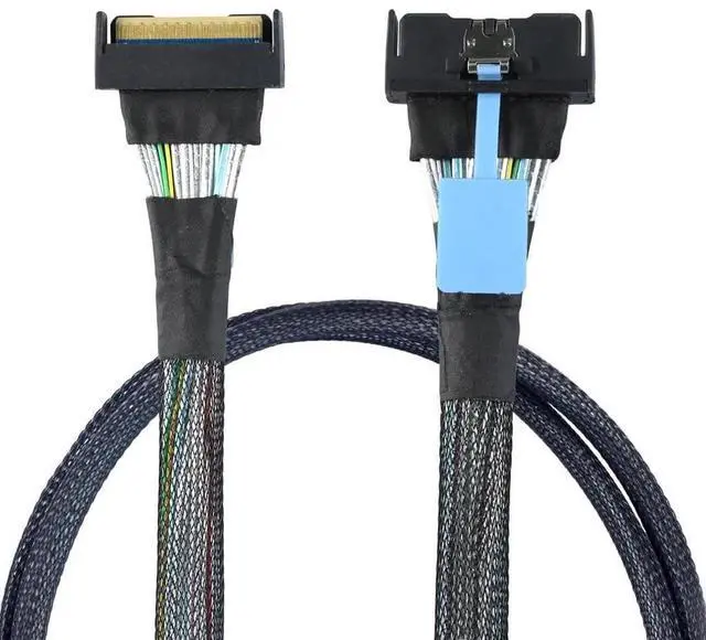 Alt view image 4 of 6 - Slimline SAS MCIO SFF8654 8i 74Pin PCIe 5.0 to MCIO SFF8654 HighSpeed Server Cable, 31.49 Inches