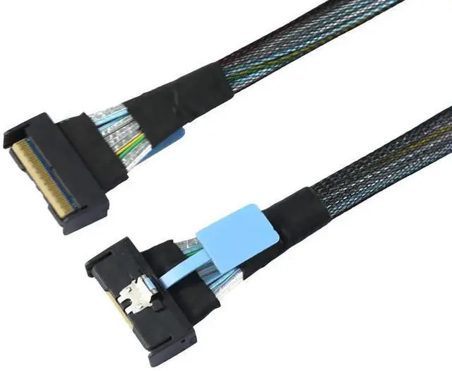 Alt view image 6 of 6 - Slimline SAS MCIO SFF8654 8i 74Pin PCIe 5.0 to MCIO SFF8654 HighSpeed Server Cable, 31.49 Inches