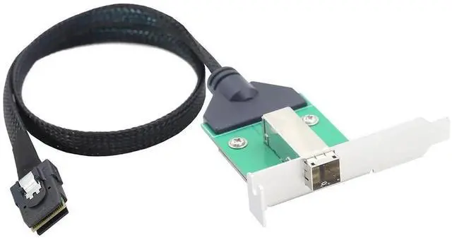 Alt view image 2 of 6 - 12G Mini SAS HD SFF8644 Female to SFF8087 Cable, 0.5m/19.6in HighSpeed Server Data Transfer Cable for RAID Controller, Storage Expansion & Workstation