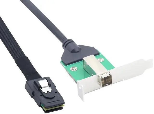 Alt view image 3 of 6 - 12G Mini SAS HD SFF8644 Female to SFF8087 Cable, 0.5m/19.6in HighSpeed Server Data Transfer Cable for RAID Controller, Storage Expansion & Workstation
