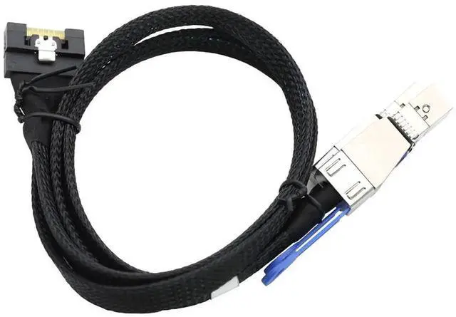 Alt view image 5 of 5 - PCIe Slimline SAS SFF8654 8i to Dual SAS HD SFF8644 Server Cable, FullCover AntiMisplug Design, 32AWG Data Harness, 10Ohm Impedance, 0.5M