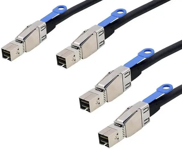 Main image of External Mini SAS HD Cable, SFF8644 to SFF8644 Server Hard Drive Data Transmission Cable, 1M/3.3ft, 2 Pack