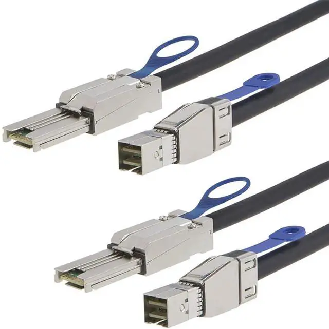 Alt view image 5 of 5 - Mini SAS HD SFF8088 26Pin to SAS HD SFF8644 Server Stacking Cable, 6Gbps HighSpeed 28AWG Data Cable, Black Flat Connector, 3M