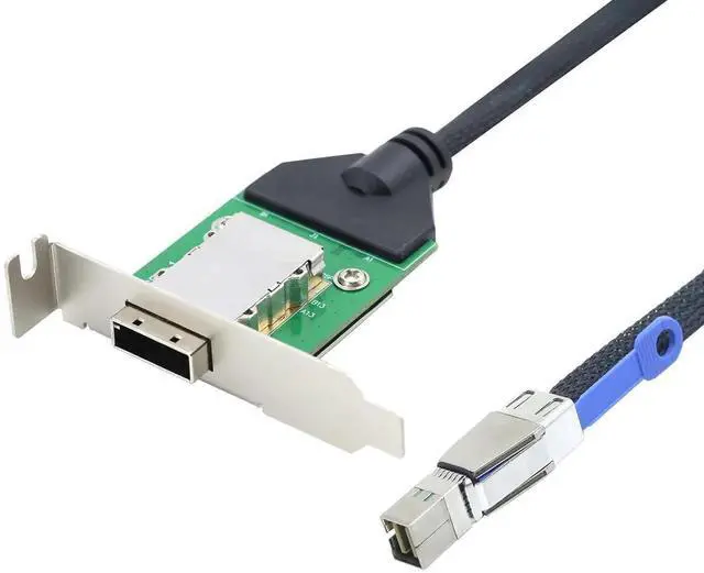 Alt view image 5 of 5 - Mini SAS HD SFF8644 Male to SFF8088 Female Adapter Cable, 0.5m/19.6in HighSpeed Server Converter Cable