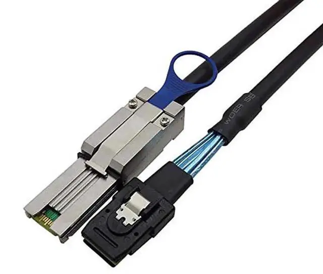 Alt view image 3 of 6 - Mini SAS SFF8087 to SAS HD SFF8088 Internal External Server Cable, 6Gbps HighSpeed 28AWG Copper Data Transfer Cord, 10 Ohm Impedance, 3M