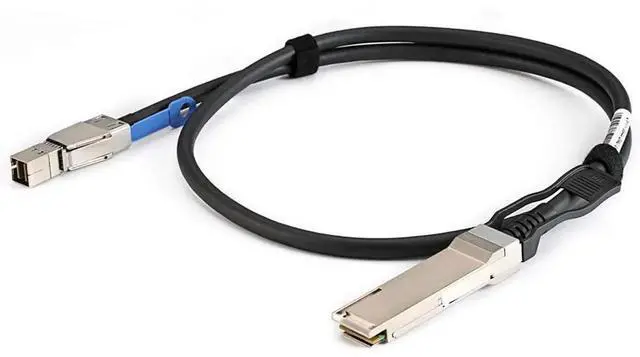 Alt view image 3 of 5 - MiniSAS HD SFF8644 to QSFP 40G SFF8436 Server Cable, 12Gbps 28AWG 10Ohm HighSpeed Stacking Internal Connection Cable, Black, 3M