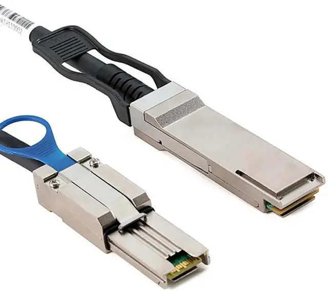 Alt view image 5 of 5 - QSFP 40G SFF8436 to MiniSAS HD SFF8088 HighSpeed Server Cable, 28AWG, Compatible with NetApp DS4243 DS4246, 2M