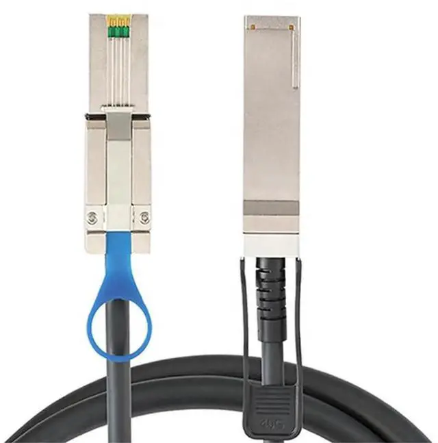 Alt view image 3 of 5 - QSFP 40G SFF8436 to MiniSAS HD SFF8088 HighSpeed Server Cable, 28AWG, Compatible with NetApp DS4243 DS4246, 2M
