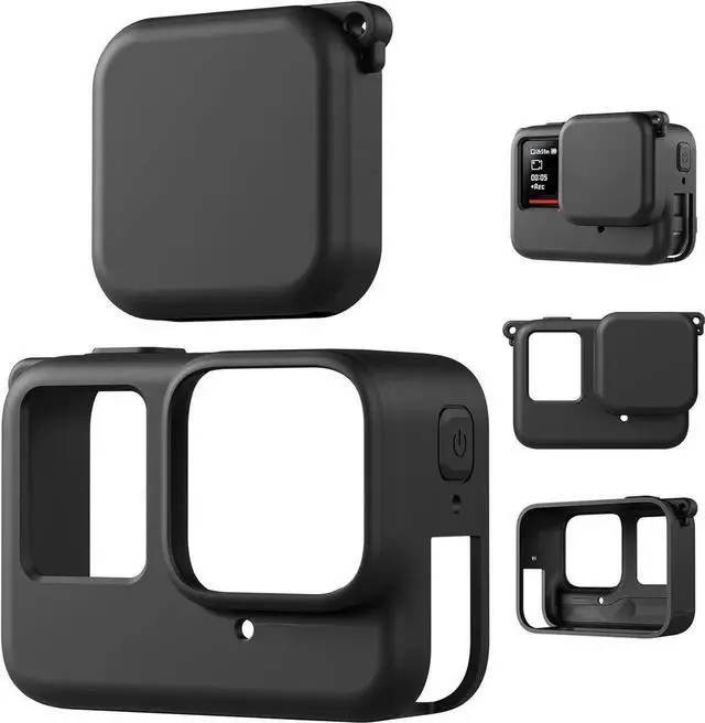 Main image of Silicone Protective Case Frame Cage with Lens Cover Cap for Insta360 Ace Pro, Camera Mount Protective Sleeve Accessories