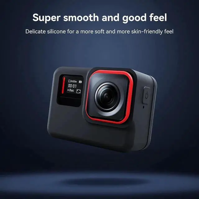 Alt view image 6 of 6 - Silicone Protective Case Frame Cage with Lens Cover Cap for Insta360 Ace, Camera Mount Protective Sleeve Accessories