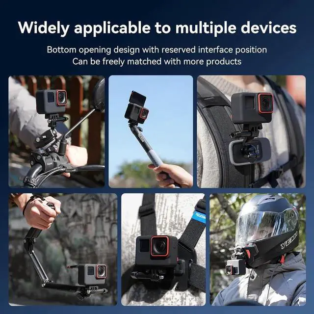 Alt view image 5 of 6 - Silicone Protective Case Frame Cage with Lens Cover Cap for Insta360 Ace, Camera Mount Protective Sleeve Accessories