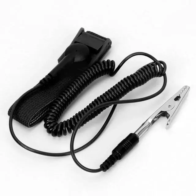 Alt view image 7 of 7 - Adjustable AntiStatic ESD Wrist Strap, 11 Inch Grounding Bracelet with Alligator Clip & Extra Long Cord for PC Building and Electronics Repair