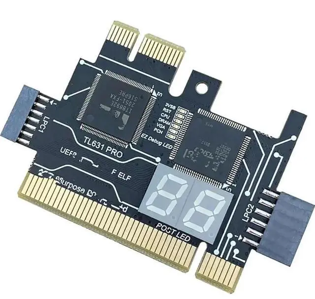 Main image of TL631 Pro Multifunction Motherboard Diagnostic Post Card, LPCDEBUG Analyzer Tester for Desktop & Laptop, PCI / PCIE / Mini PCIE Interface