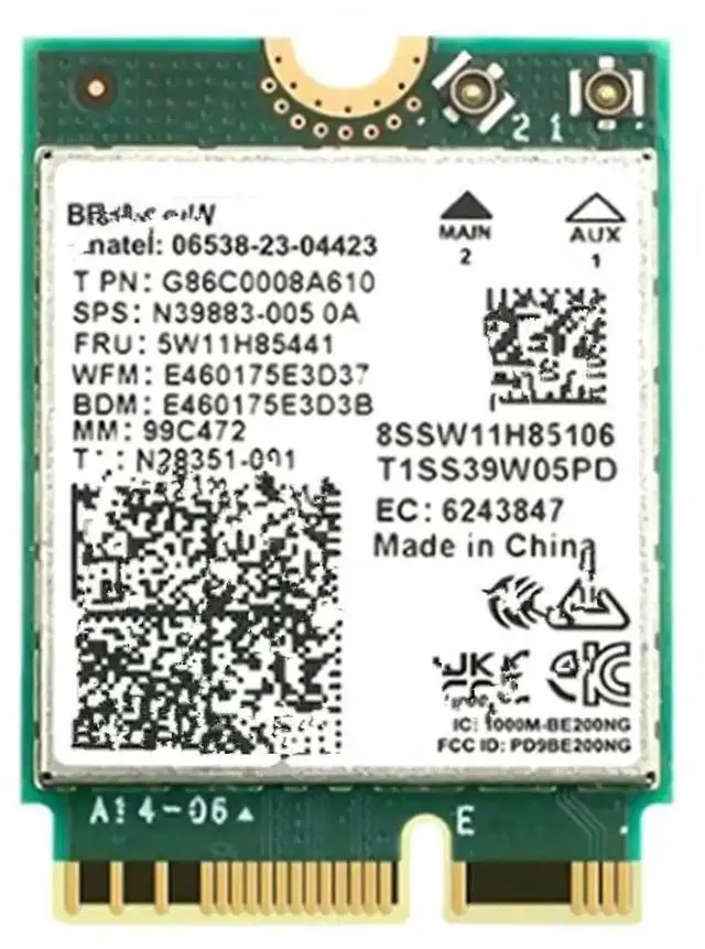 Main image of WiFi 7 BE200NGW M.2 Network Card with BT5.4, 2.4/5/6GHz TriBand, 5.8Gbps HighSpeed Wireless Adapter for PC & Laptop