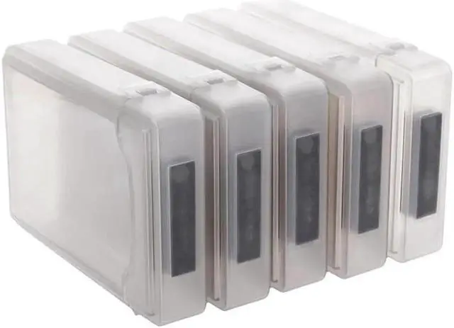 Main image of 5Pack 3.5" IDE SATA HDD Plastic Storage Case, Hard Drive Disk Protective Enclosure Cover