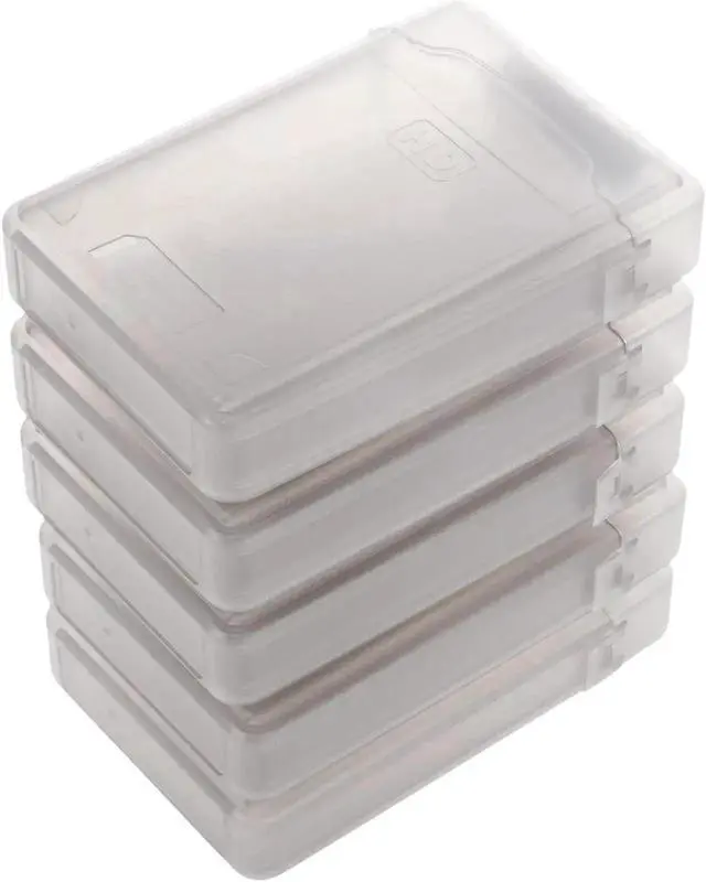 Alt view image 3 of 3 - 5Pack 3.5" IDE SATA HDD Plastic Storage Case, Hard Drive Disk Protective Enclosure Cover