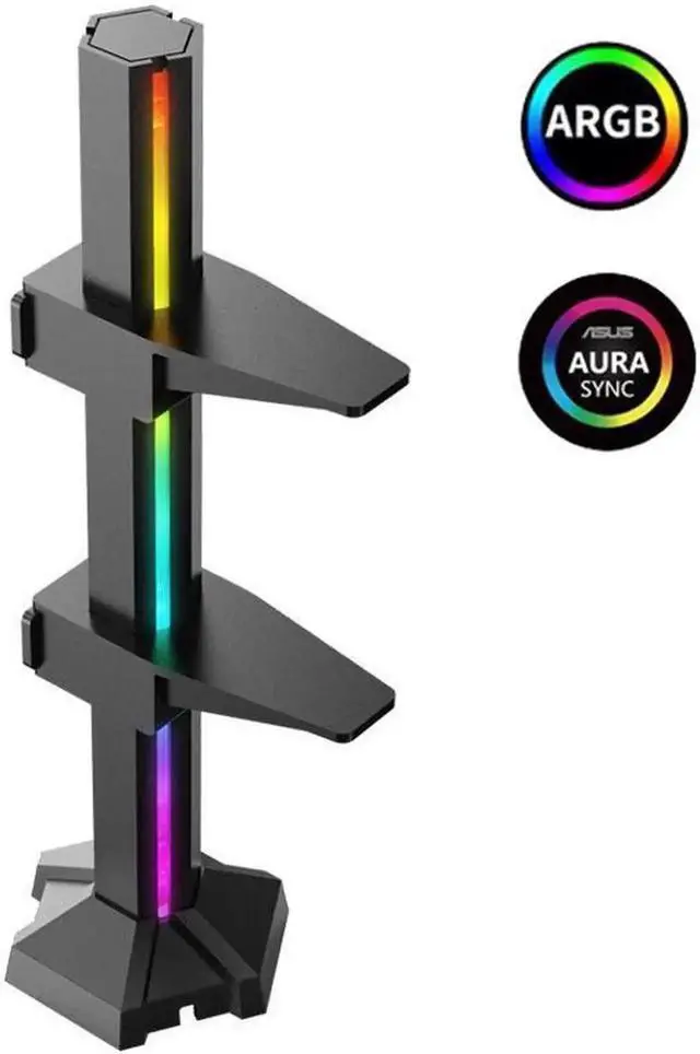 Main image of MultiFunctional GPU Support Bracket, 5V 3Pin ARGB Graphics Card Holder Brace for Desktop PC