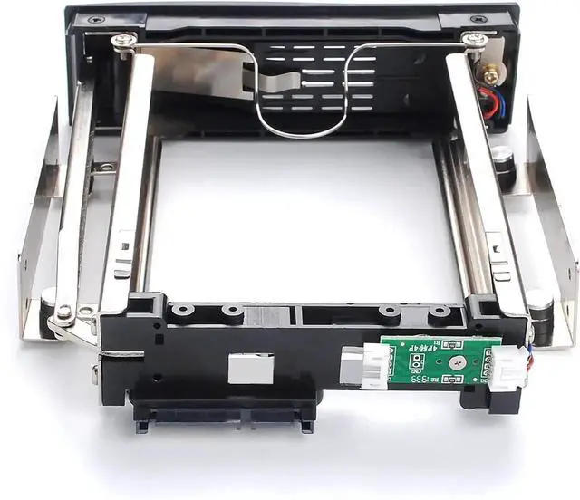 Alt view image 7 of 7 - 5.25in Trayless HotSwap Mobile Rack for 3.5in SATA HDD, Internal Backplane Enclosure with Lock, LED Indicator & SATA Power Cable
