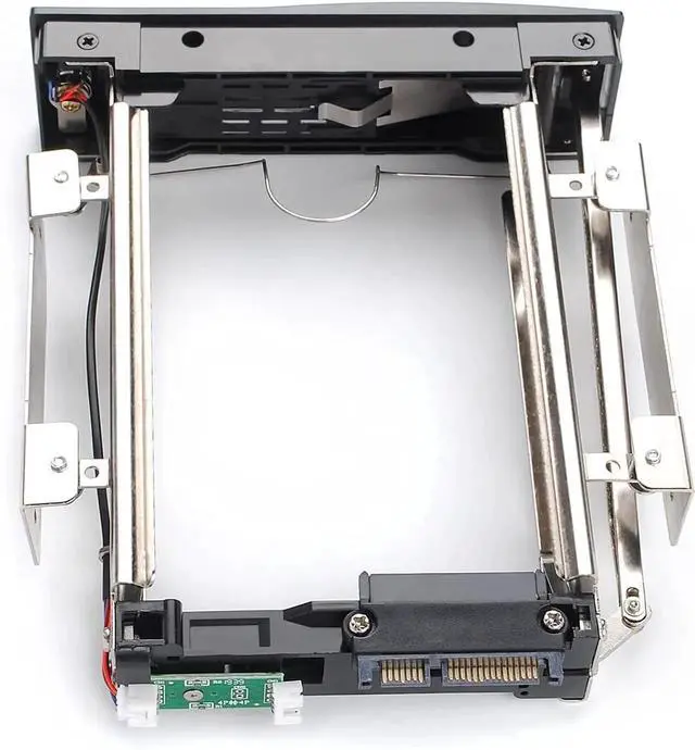 Alt view image 3 of 7 - 5.25in Trayless HotSwap Mobile Rack for 3.5in SATA HDD, Internal Backplane Enclosure with Lock, LED Indicator & SATA Power Cable
