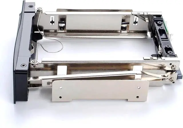 Alt view image 2 of 7 - 5.25in Trayless HotSwap Mobile Rack for 3.5in SATA HDD, Internal Backplane Enclosure with Lock, LED Indicator & SATA Power Cable