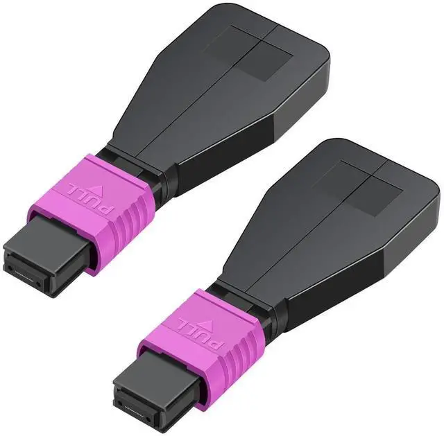 Main image of 2Pack OM4 Multimode MPO/UPC 12Core Fiber Optic Loopback Test Cable, 50/125m Duplex for 40G/100G QSFP Network Testing