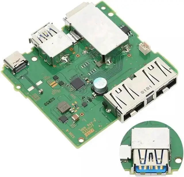 Alt view image 4 of 4 - Switch Charging Dock Port PCB Board, Motherboard Output Connector Socket Replacement Part