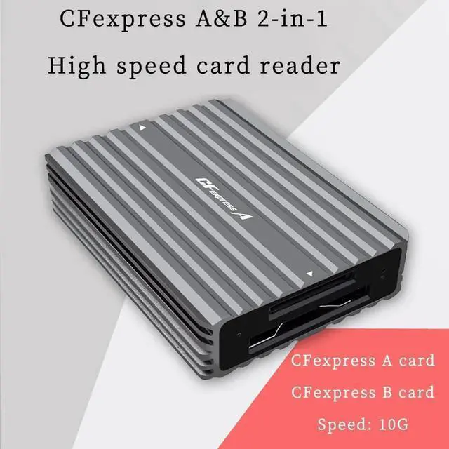 Alt view image 4 of 7 - PH862B CFexpress Type A/B Card Reader, 10Gbps USB3.2 HighSpeed Reader with Aluminum Alloy Heatsink, USBC to C/A Cable, Compatible with Nikon Z6/Z7, Canon 1DX Mark III