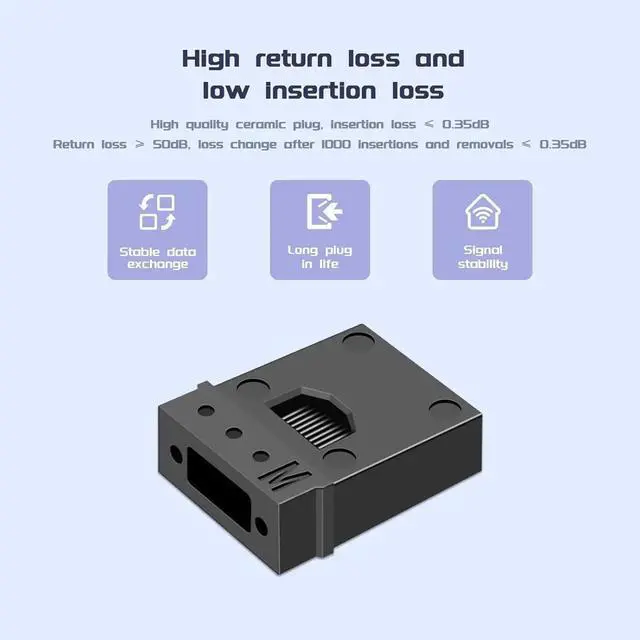 Alt view image 6 of 6 - OM3 Multimode 24Core MPO/UPC Female Fiber Optic Loopback Tester Cable, 50/125m Loopback Adapter for 40G/100G Networks & QSFP Testing