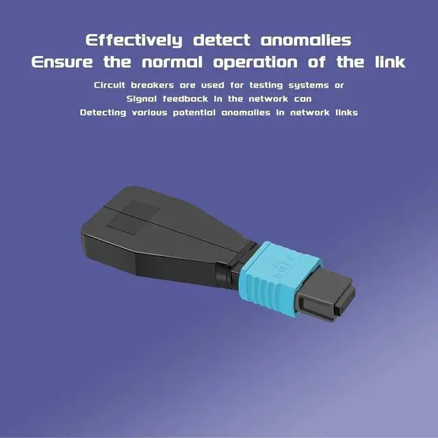 Alt view image 7 of 7 - 2Pack OM3 Multimode 12Core MPO/UPC Female Fiber Optic Loopback Tester Cable, 50/125m Loopback Adapter for 40G/100G Networks & QSFP Testing