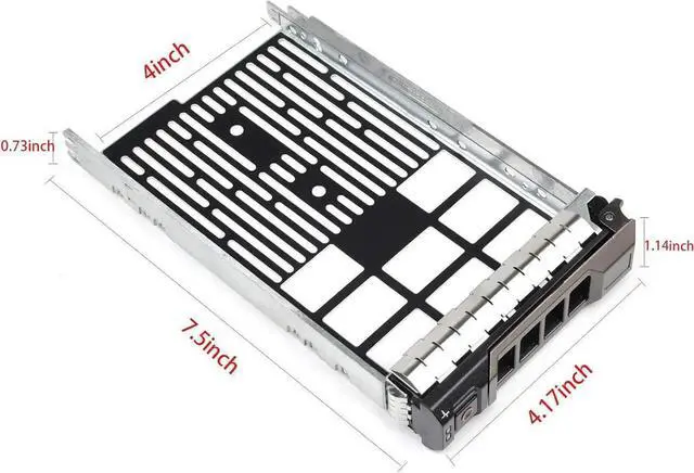 Alt view image 4 of 7 - 3.5" HDD Tray Caddy F238F with 2.5" SSD Adapter 9W8C4 for Dell PowerEdge R310 T310 R410 T410 R415 R510 Servers