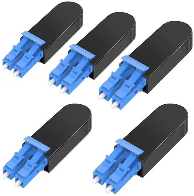 Main image of 5Pack OM3 Multimode Duplex LC/UPC Fiber Loopback Adapter Tester, 50/125m Fiber Optic Test Plug for Network Testing