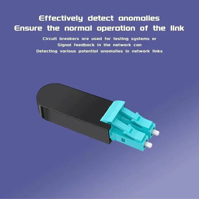 Alt view image 6 of 7 - 5 Pack OM3 Multimode Duplex LC/UPC Fiber Loopback Adapter Tester, 50/125m Fiber Optic Test Plug for Network Diagnostics