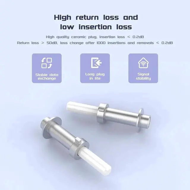 Alt view image 3 of 3 - 5Pack SC/UPC OM4 Multimode Duplex Fiber Optic Loopback Adapter Tester, 50/125m Loopback Plug for Network Fibre Optic Cable Testing