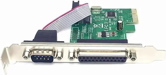 Alt view image 5 of 6 - PCI Express Combo Serial Parallel Expansion Card, PCIe to RS232 COM Port + LPT Printer Port, IEEE 1284 Controller with WCH382 Chip, LowProfile Bracket Included for Desktop PC Windows 10