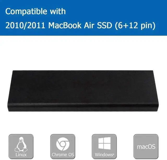 Alt view image 6 of 6 - USB 3.0 PCIe SSD Enclosure Adapter for 20102011 MacBook Air A1369 A1370, External SSD Reader Case Compatible with MC503 MC504 MC965 MC966 MC505 MC506 MC968 MC969