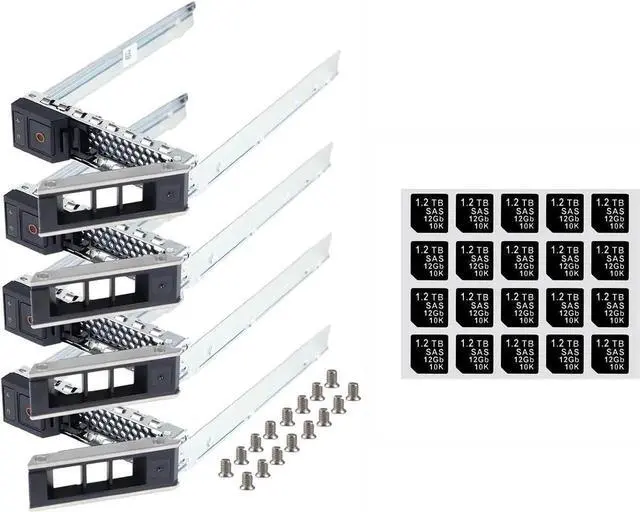Main image of 4Pack 3.5" Hard Drive Tray Caddy DXD9H / 0DXD9H with 20PCS Capacity Sticker Labels