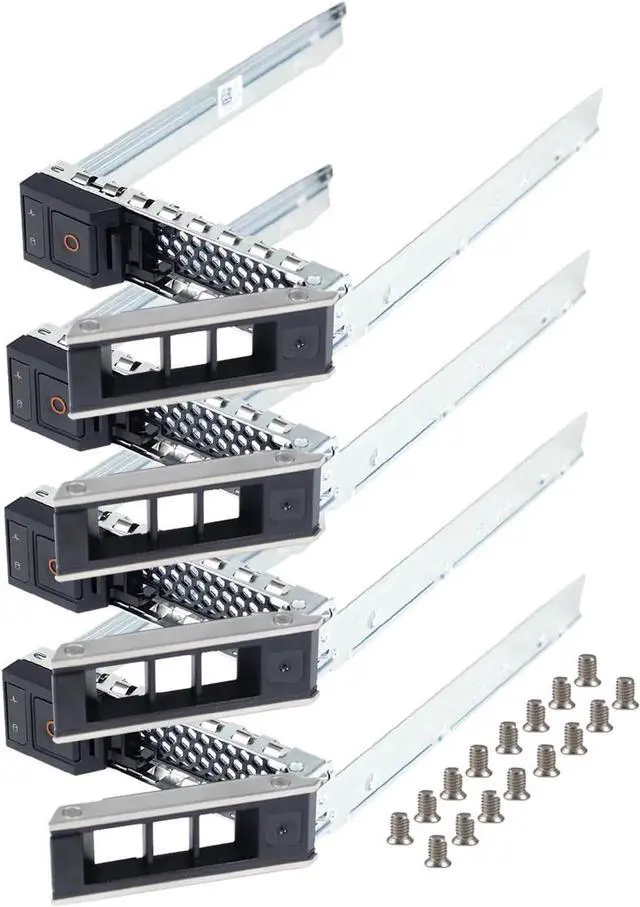 Alt view image 2 of 5 - 4Pack 3.5" Hard Drive Tray Caddy DXD9H / 0DXD9H with 20PCS Capacity Sticker Labels