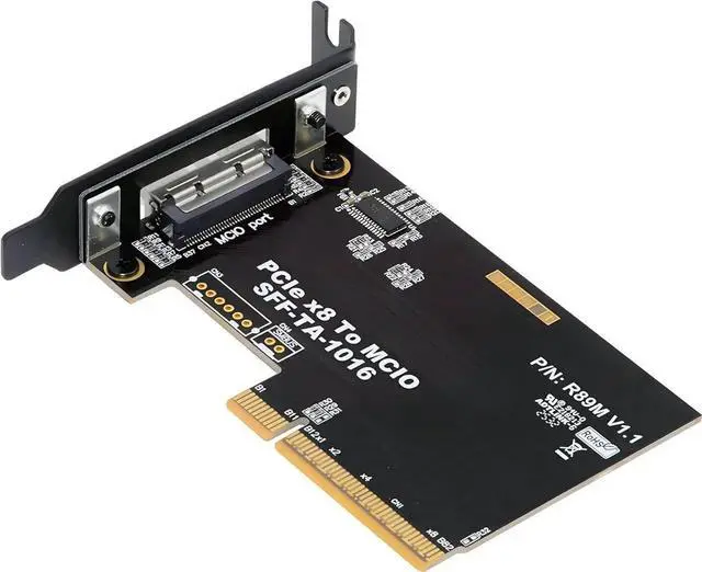 Main image of External MCIO 8i (SFFTA1016 Mini Cool Edge IO) to PCIe 5.0 x8 VROC Adapter Card for Motherboard SSD & Graphics Card
