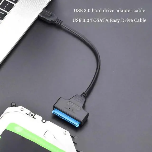 Alt view image 4 of 7 - USB 3.0 to SATA Adapter Cable for 2.5"/3.5" HDD/SSD, JMS578 Chip, OTG Supported, 11.9in SATA to USB External Hard Drive Converter