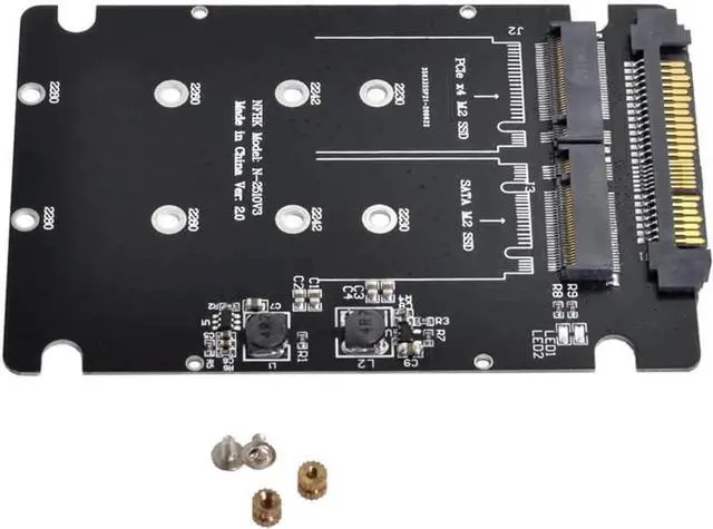 Main image of SFF8639 U.2 NVMe to Combo M.2 MKey SATA PCIe SSD Adapter, Compatible with Intel SSD 750 P3600 P3700, for Motherboard SSD Replacement