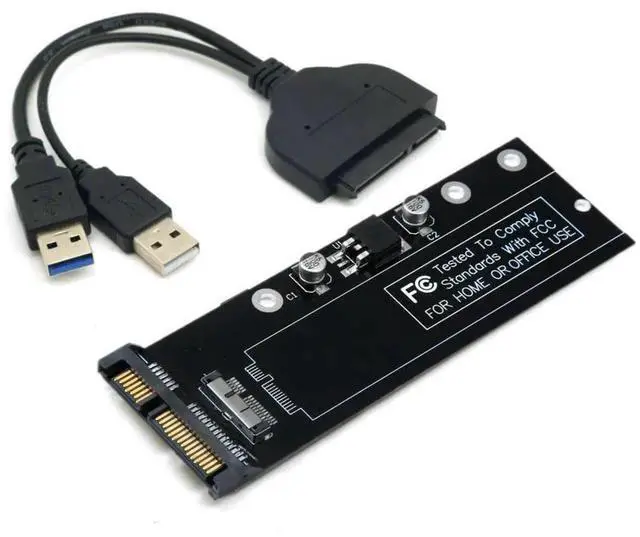 Main image of 12+6Pin Mac SSD to SATA Adapter with USB Data Cable, for 20102011 MacBook Air A1369 A1370 SSD