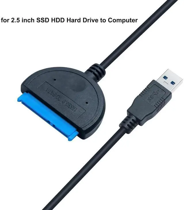 Alt view image 3 of 7 - DTech SATA to USB 3.0 Adapter Cable for 2.5" SSD/HDD, 5Gbps SuperSpeed, Backward Compatible with USB 2.0/1.1 & Older SATA Connectors