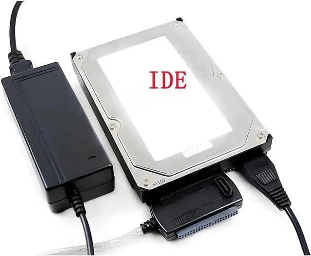 Alt view image 6 of 6 - Shuole 3XY USB 2.0 to IDE & SATA Adapter, 480Mbps, Hard Drive Reader for 2.5"/3.5" IDE/SATA HDD/SSD & Optical Drives, with Power Adapter