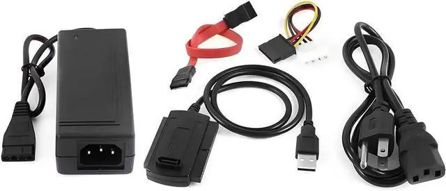 Alt view image 4 of 6 - Shuole 3XY USB 2.0 to IDE & SATA Adapter, 480Mbps, Hard Drive Reader for 2.5"/3.5" IDE/SATA HDD/SSD & Optical Drives, with Power Adapter