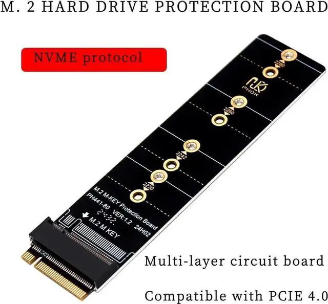 Alt view image 4 of 5 - PH441 PCIe 4.0 M.2 MKey Adapter Test & Protection Board with Gold Finger Guard, Compatible with M.2 NVMe 22302280 SSDs