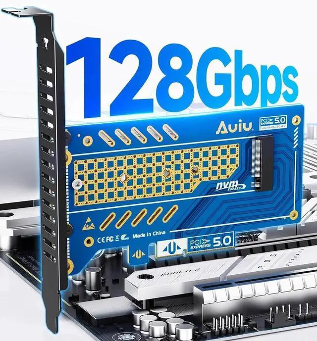 Alt view image 4 of 7 - PCIe 5.0 X4 to M.2 NVMe B+M Key Expansion Card, HighSpeed SSD Adapter for 22302280 Drives, PCIe X4/X8/X16 Compatible