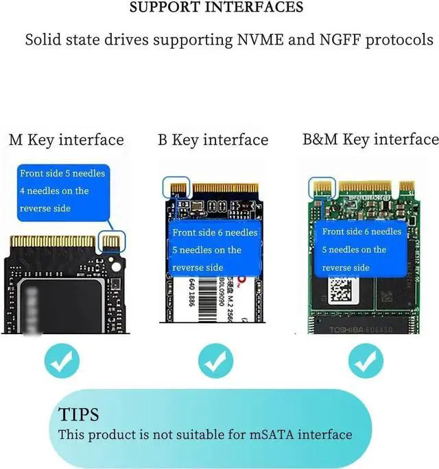 Alt view image 6 of 7 - PCIe 3.0 DualSlot M.2 NVMe & NGFF SSD Adapter Card, HighSpeed Desktop Storage Expander, Supports MKey/BKey/B&MKey, 223022110 Size Compatibility